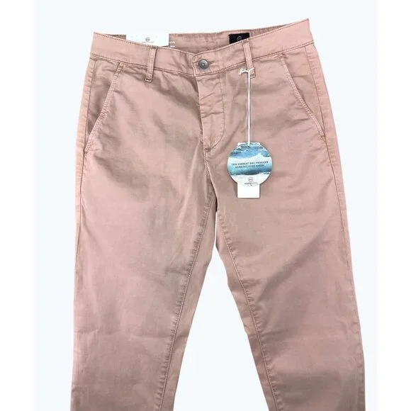 Adriano Goldschmied Mens Jamison Skinny Chino Pants Light Mauve Pink Size 29